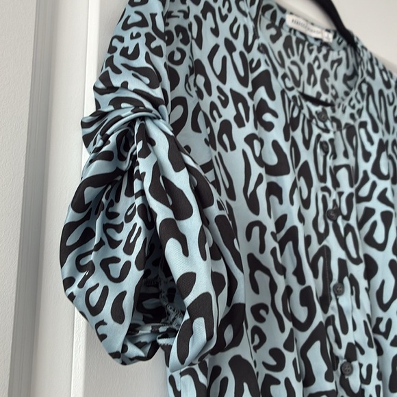 Rebecca Minkoff Size S Aston Ruffle Skirt Button-Down Dress - Picture 3 of 8